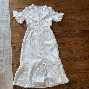 White midi dress